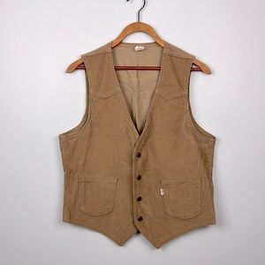 Vintage Levi’s tan corduroy button front vest